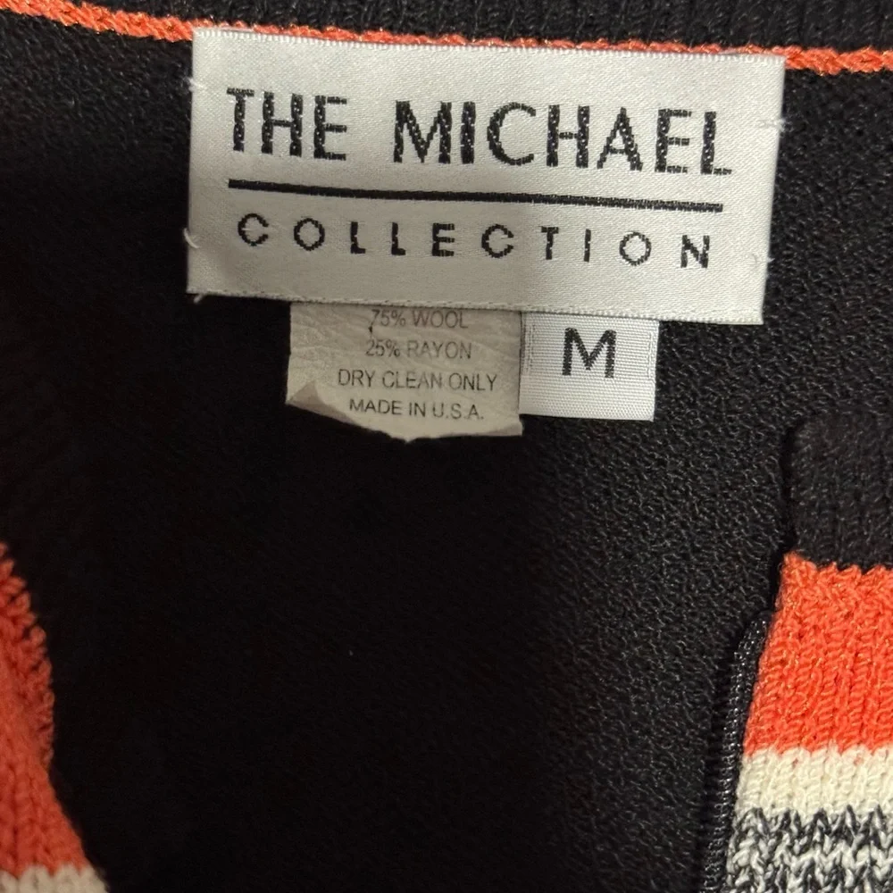 Women's Striped Cardigan - Orange, Black, Gray